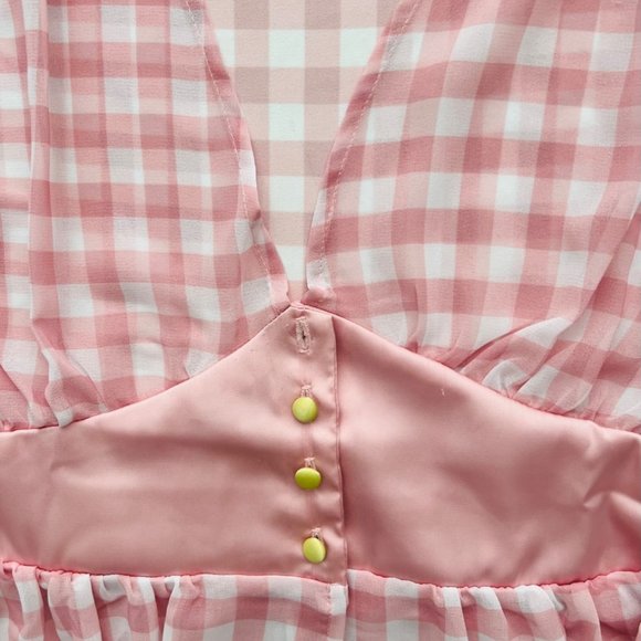Kilo Brava Chiffon Mini Robe Gingham Pink ( M ) - Picture 3 of 3